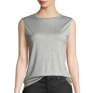 NWOT EILEEN FISHER  Solid Gray Soft Tencel Casual Muscle Tank Top size L